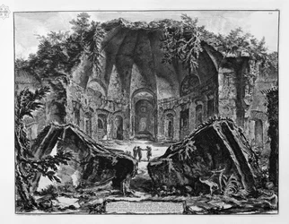 Avanzi del Tempio del Dio Canopo nella Villa Adriana in Tivoli